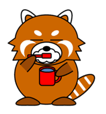Red panda in Kansai region of Japan 2 sticker #4039115
