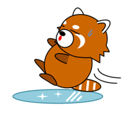 Red panda in Kansai region of Japan 2 sticker #4039125