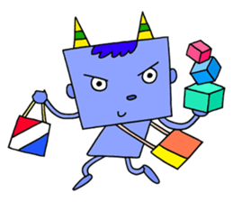 Colorful demon sticker #4040101