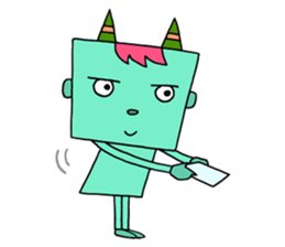 Colorful demon sticker #4040103