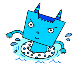 Colorful demon sticker #4040109