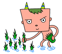 Colorful demon sticker #4040111