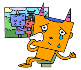 Colorful demon sticker #4040112