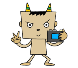 Colorful demon sticker #4040122