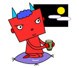 Colorful demon sticker #4040126