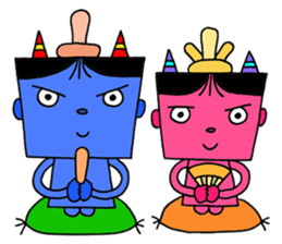 Colorful demon sticker #4040127