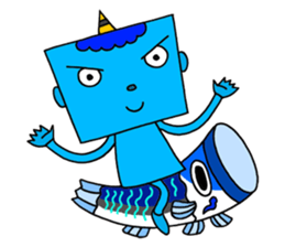 Colorful demon sticker #4040130