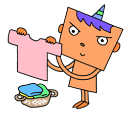 Colorful demon sticker #4040133