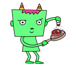 Colorful demon sticker #4040135