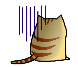 Tiger cat "Tora" sticker #4041527