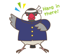 Its name Java sparrow (English version) sticker #4042391