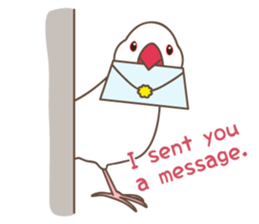 Its name Java sparrow (English version) sticker #4042393