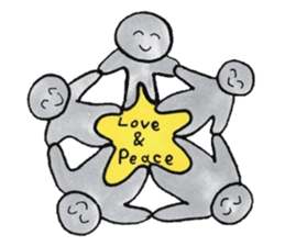 Gray human being sticker #4044521