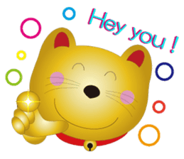 Happy Beckoning gold cat vol.3 sticker #4044656