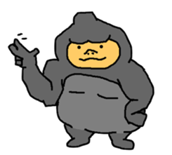 Pointed Gorilla sticker #4045217