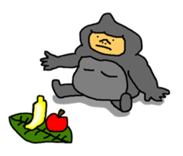 Pointed Gorilla sticker #4045222