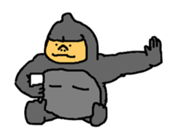 Pointed Gorilla sticker #4045226