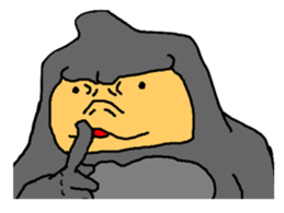 Pointed Gorilla sticker #4045228