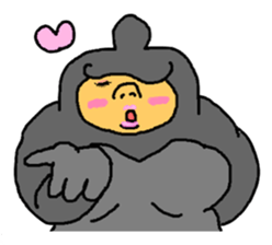 Pointed Gorilla sticker #4045231