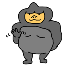 Pointed Gorilla sticker #4045232