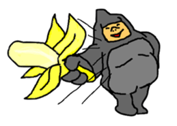 Pointed Gorilla sticker #4045233