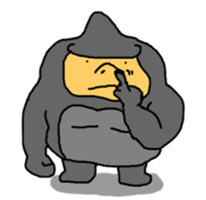 Pointed Gorilla sticker #4045235