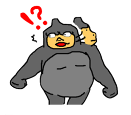 Pointed Gorilla sticker #4045236