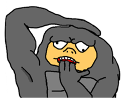 Pointed Gorilla sticker #4045246