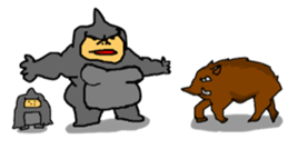 Pointed Gorilla sticker #4045247