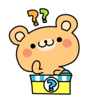 2 in 1 bear sticker sticker #4046140