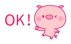 Lovely Pink Piggy sticker #4046465