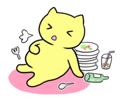 The sticker of "a chubby nyanko" part2. sticker #4047719