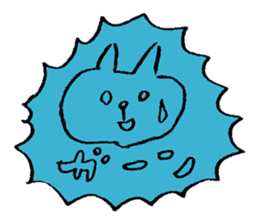 Funny Blue Cat sticker #4047853