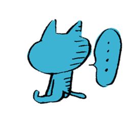 Funny Blue Cat sticker #4047856