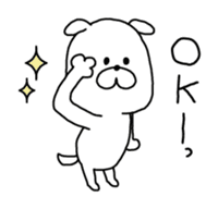 Attention !! by Yuru-Kawa Dog sticker #4048629