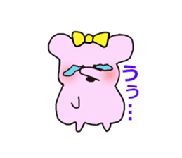 hon wa or pink bear sticker #4049627