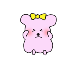 hon wa or pink bear sticker #4049629