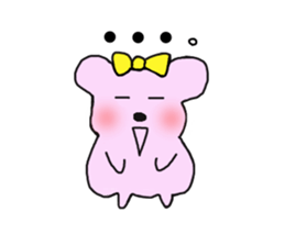 hon wa or pink bear sticker #4049630