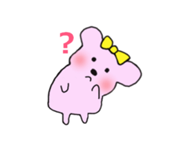 hon wa or pink bear sticker #4049631