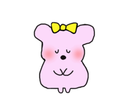 hon wa or pink bear sticker #4049634