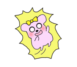 hon wa or pink bear sticker #4049638