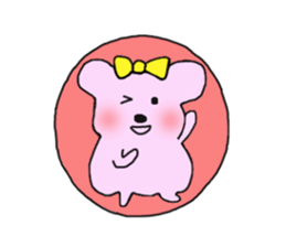 hon wa or pink bear sticker #4049640