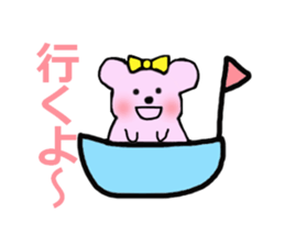 hon wa or pink bear sticker #4049641