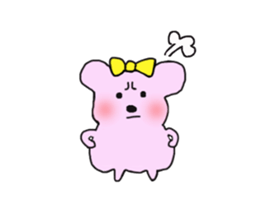 hon wa or pink bear sticker #4049645