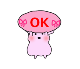 hon wa or pink bear sticker #4049648