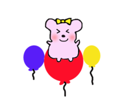 hon wa or pink bear sticker #4049649