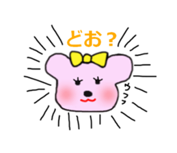 hon wa or pink bear sticker #4049652