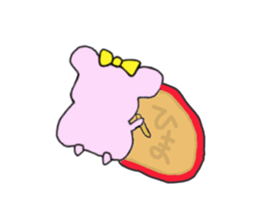 hon wa or pink bear sticker #4049656