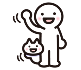 human&cat sticker #4050276