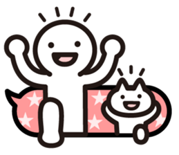 human&cat sticker #4050280